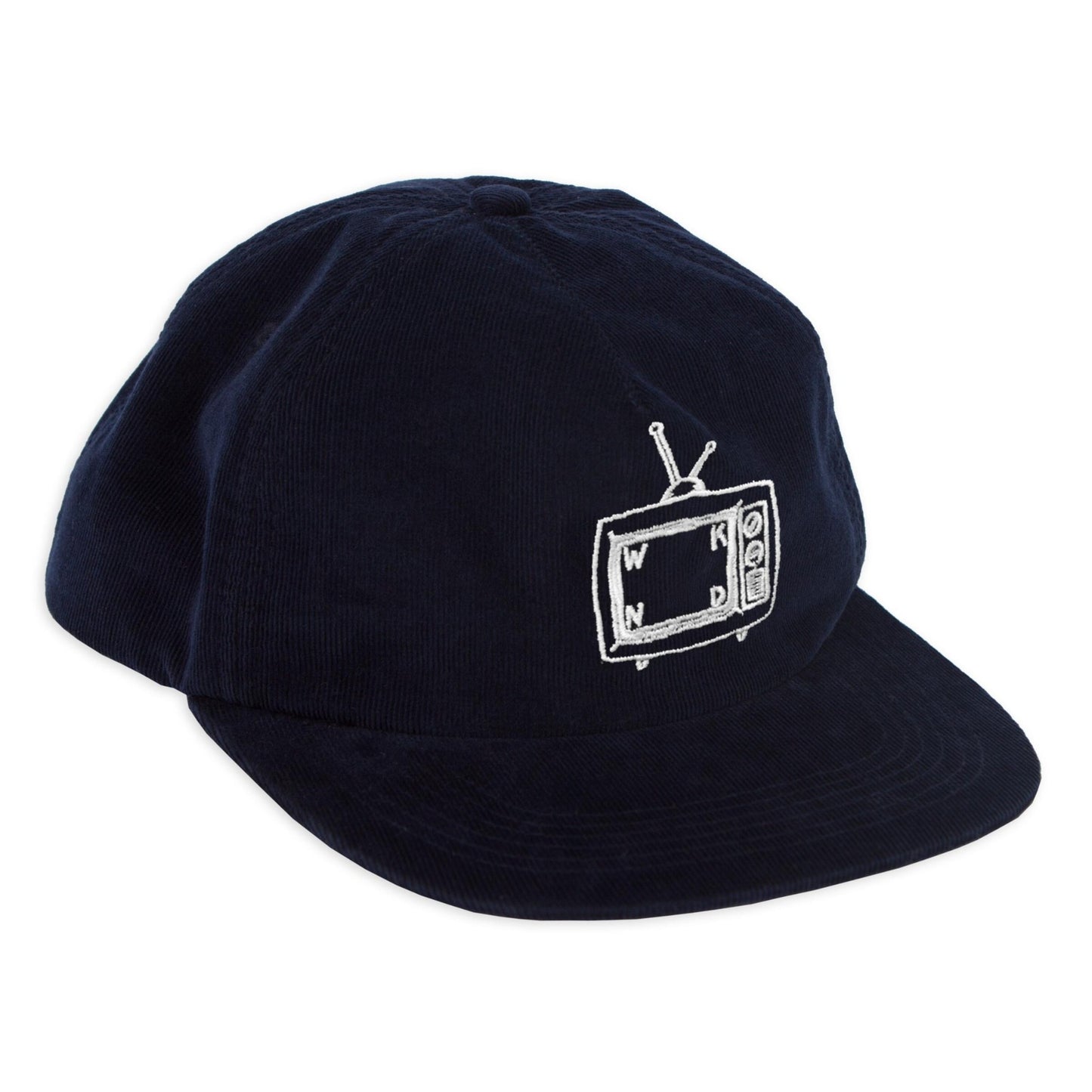 WKND Cap Cord TV Logo Navy 5 Panel Snapback OSFM Skateboard Hat