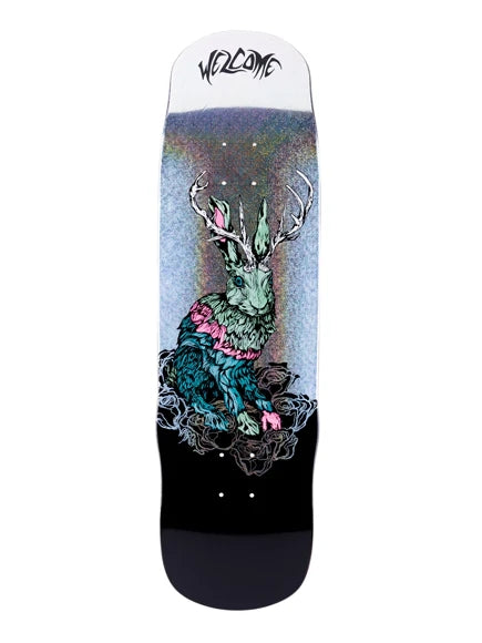 Welcome Skateboards Deck Daniel Vargas Thumper On Effigy Black Glitter 8 8