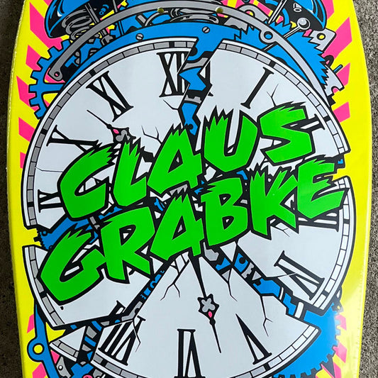 Santa Cruz Skateboard Deck Claus Grabke Exploding Clock Reissue 10.04"