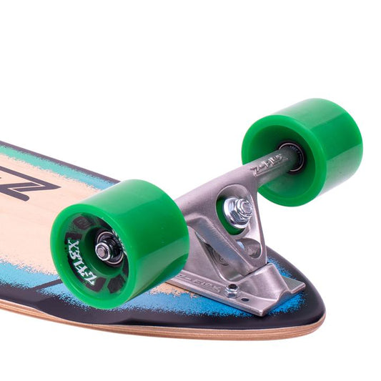 Z-Flex Skateboard Complete P.O.P 39" Blue Fade Roundtail Longboard