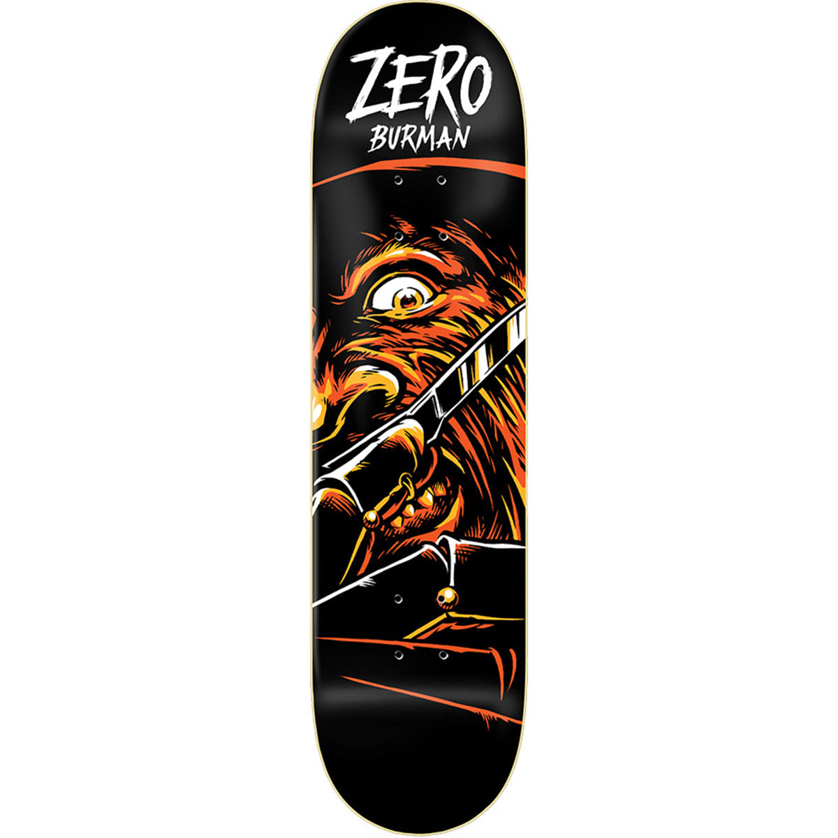 Zero Skateboard Deck Fright Night Gitd Dane Burman 8 25 Freddy Krueger