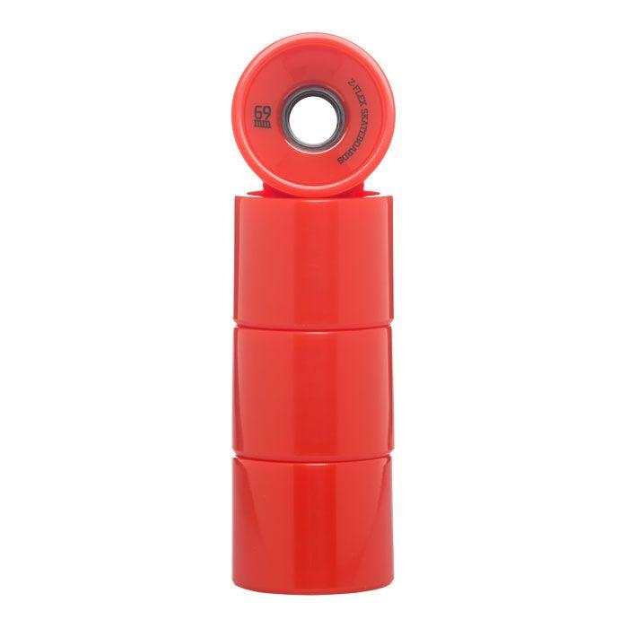 Z-Flex Skateboards Red Longboard V2 Wheels