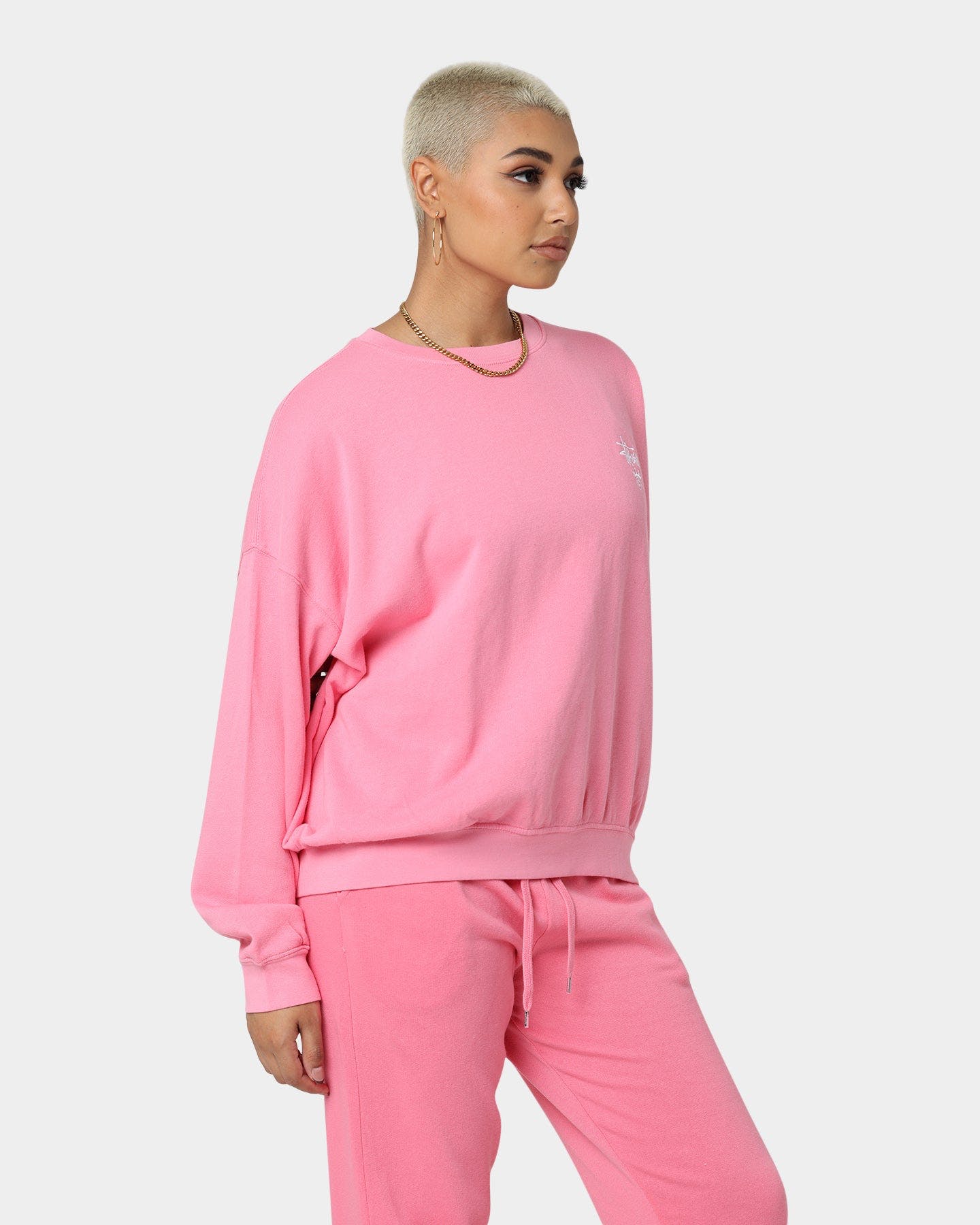 Stussy Womens Dalton Oversized Crew Jumper Confetti