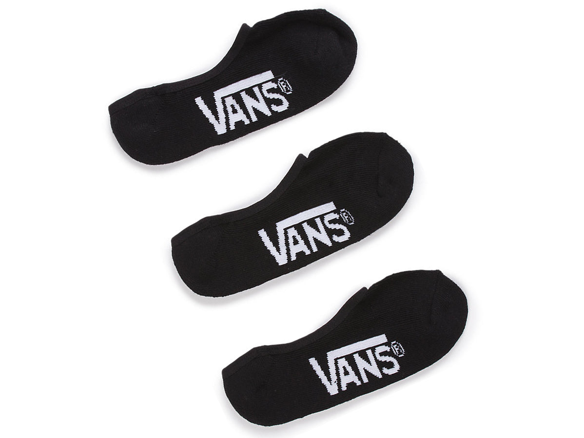 Vans Socks 3 Pack No Show Black Size 9-13 Invisible Skateboard Sox