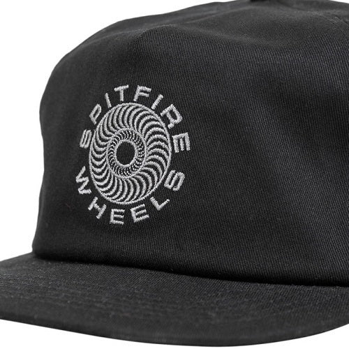 Spitfire Wheels Cap Classic 87 Swirl Black Grey Snapback Skateboard Hat