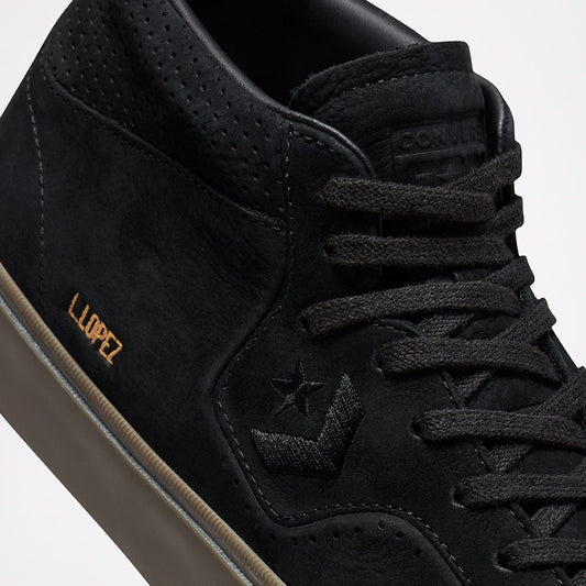 Cons Shoes Louie Lopez Pro Mid Black Dark Mushroom Converse Skateboard Sneakers