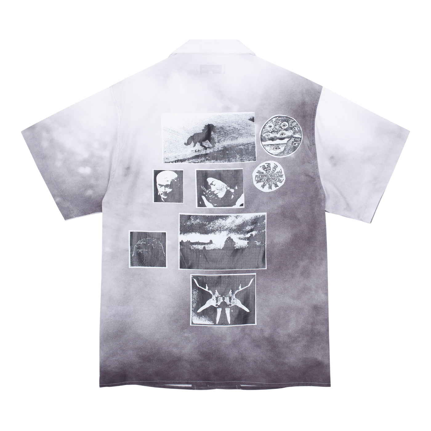 Fucking Awesome Spider Photo Club Shirt Heather Grey FA Skateboard Button Up