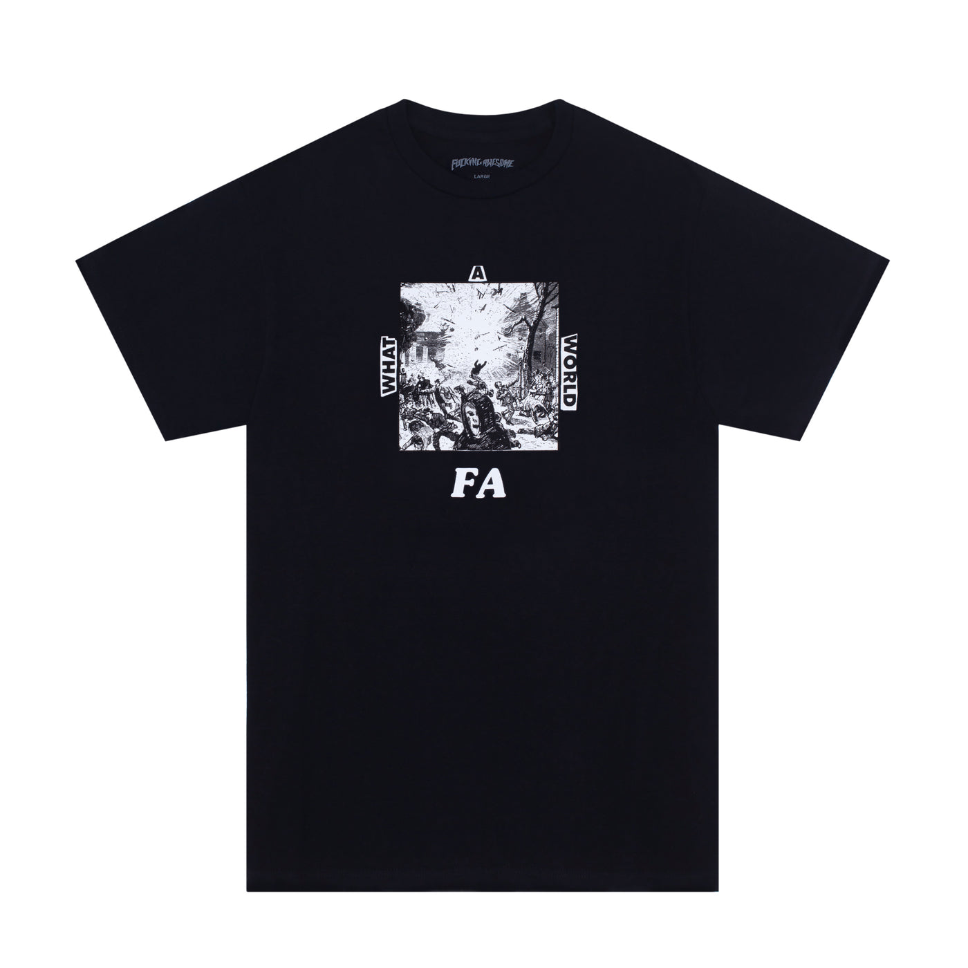 Fucking Awesome Tee What A World Black FA Skateboard T-Shirt