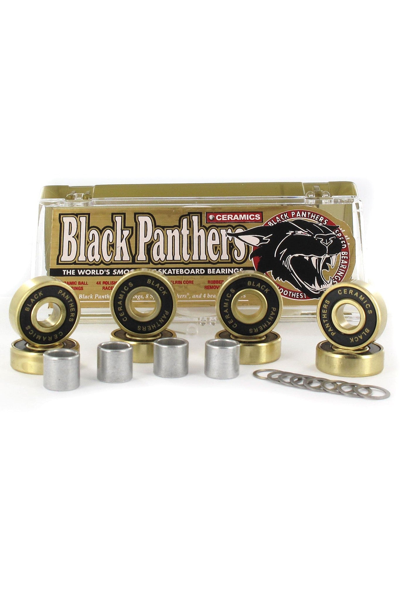 Shortys Skateboard Bearings Ceramics Black Panthers