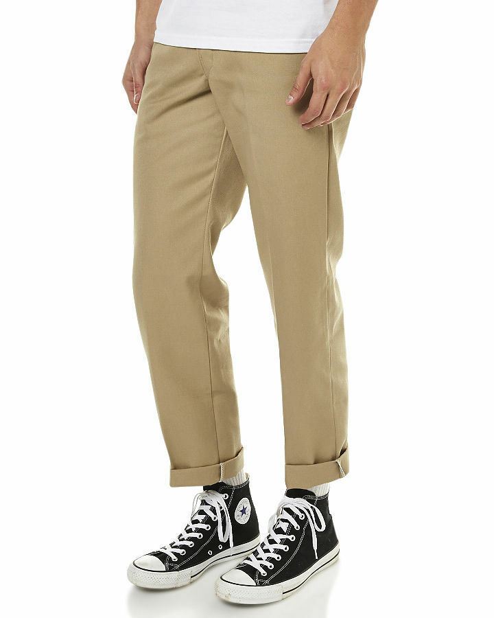Dickies Slim Straight Fit Work Pants 873 KHAKI Skateboard Bmx Jeans