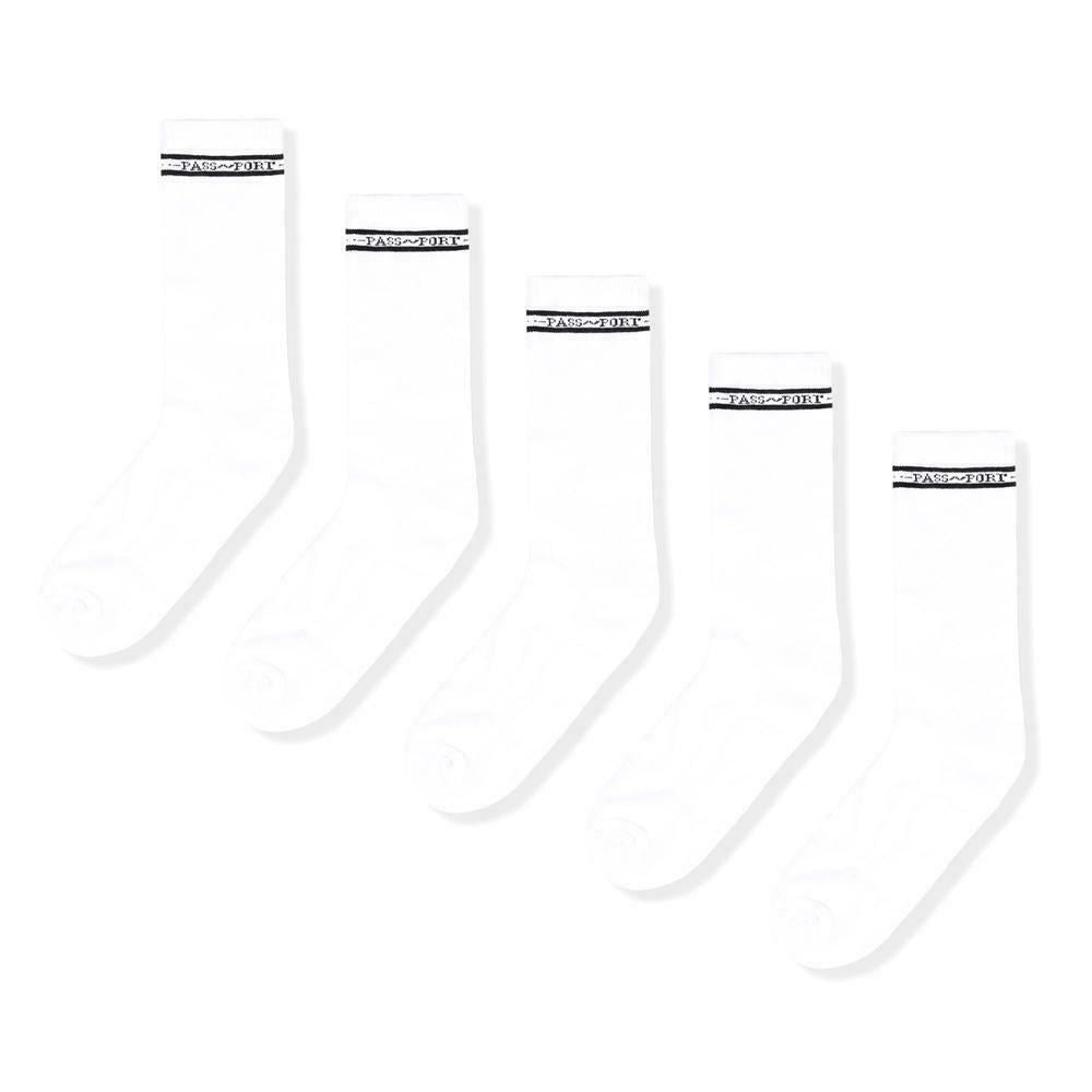 PASS~PORT Socks 3 Pack Hi WHITE Pass Port Pass-Port Passport Sox
