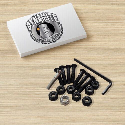Dynamite Forever Bolts Silver Grills 1 Inch Skateboard Hardware New