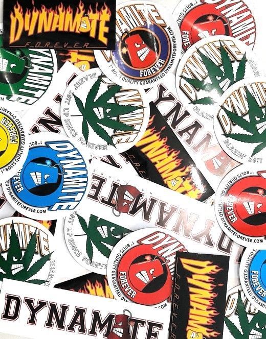 Dynamite Forever Stickers 5 Pack Assorted Logos Tie Dye Skateboard Sticker