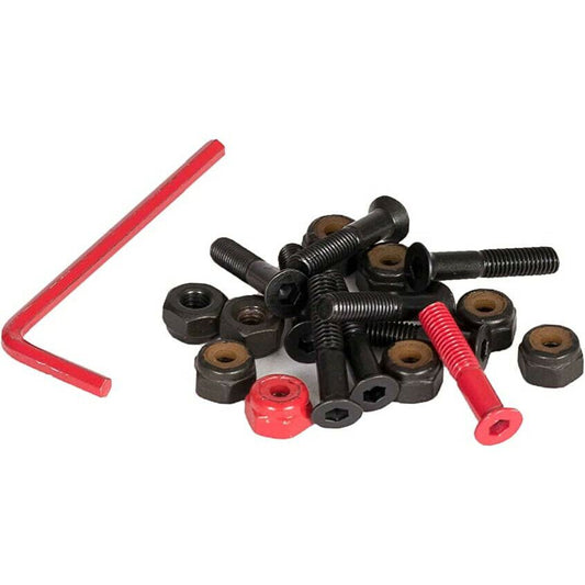 Dynamite Forever Bolts Red Heads 1" Inch Skateboard Hardware New