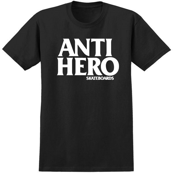 Anti Hero Tee Black Hero Black White New Skateboard T-Shirt
