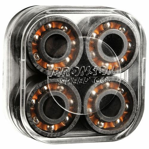 Bronson Bearings Raw 8 Pack Next Gen Shieldless Skateboard Bearings