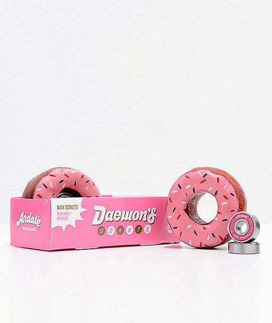 Andale Daewon Song Pro Bearings With Spacers And 2x Mock Donuts Skateboard Wax