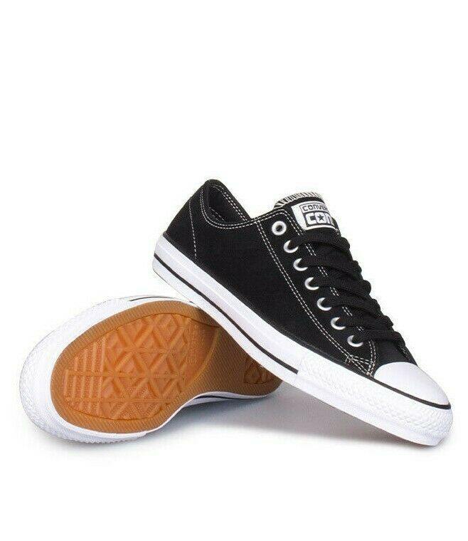 Cons Shoes Ctas Pro Low Suede Black Black White Converse Skateboard Sneakers