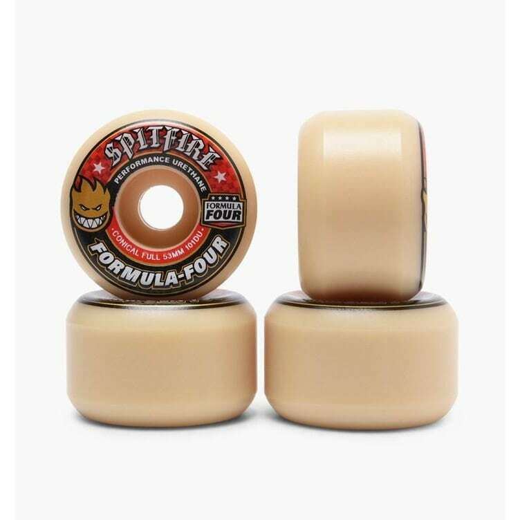 Spitfire Skateboard Wheels Formula Four Conical Full 53mm 101 Bones Reds Bearing