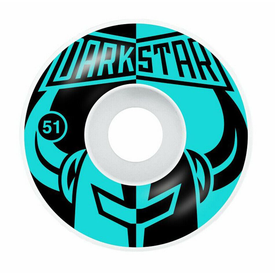 Darkstar Skateboard Wheels Divide Black Aqua 51mm 99a