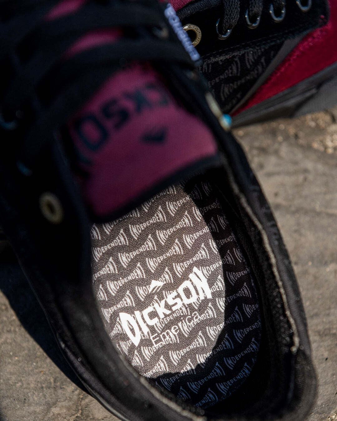 Emerica Shoes Dickson x Independent Red Black US SIZE Skateboard Sneakers