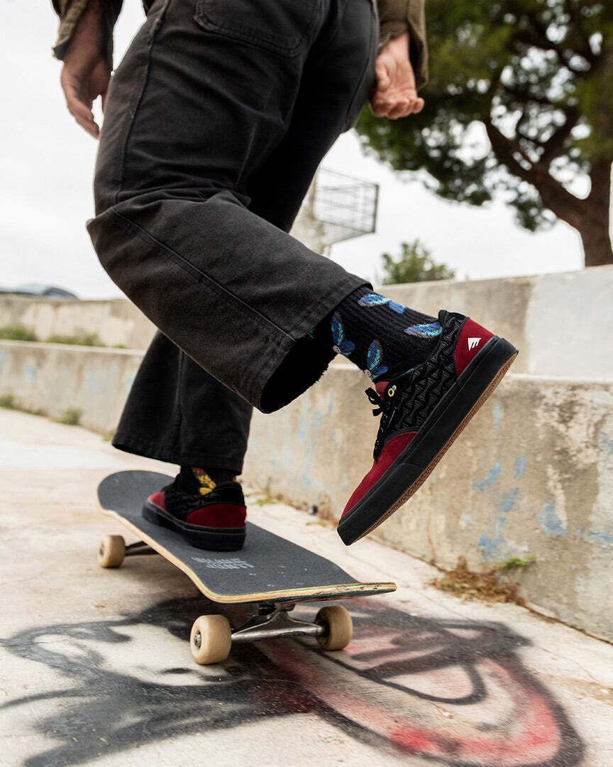 Emerica Shoes Dickson x Independent Red Black US SIZE Skateboard Sneakers