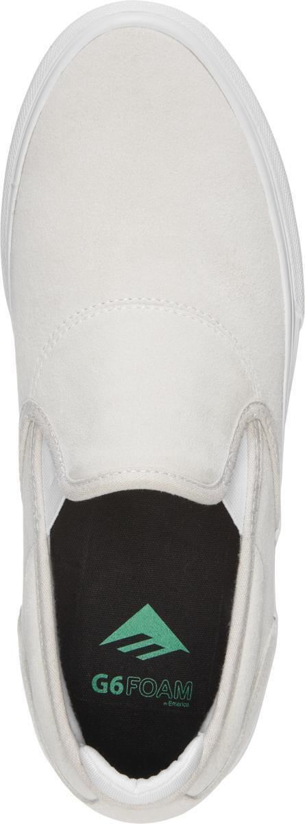 Emerica Shoes Wino G6 Slip On White Skateboard Sneakers