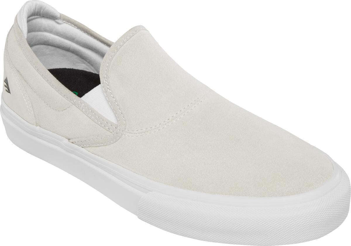 Emerica Shoes Wino G6 Slip On White Skateboard Sneakers
