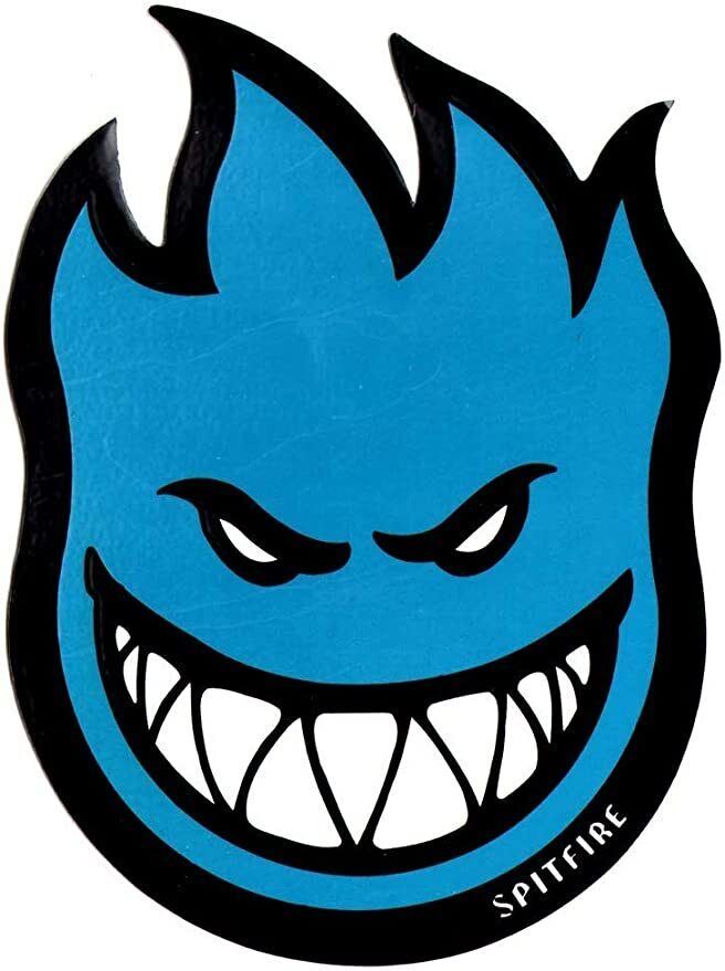 Spitfire Wheels Sticker Fireball Blue LRG 11" x 8" Skate decal