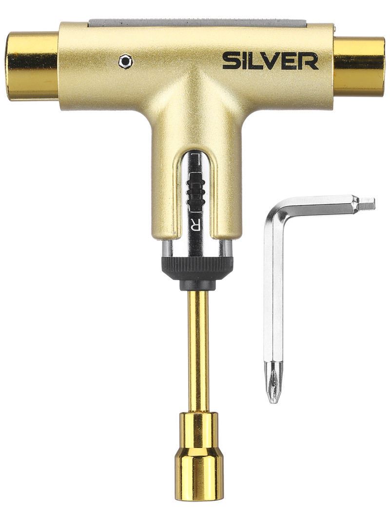 Silver Trucks Skate Tool Gold Premium Ratchet Complete Skateboard T-Tool
