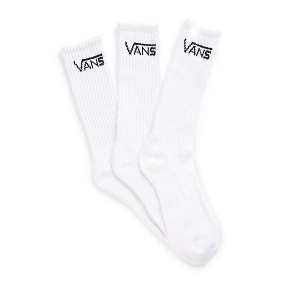 Vans Socks 3 Pack Crew White SIZE 6-9 OTW Classics New Skateboard Bmx Sox