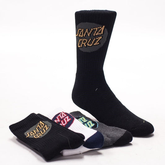 Santa Cruz Socks 4 Pack YOUTH POP Crew SIZE 2-8 New Men Skateboard Sox
