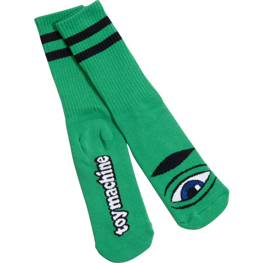 Toy Machine Socks Sect Eye Green OSFM New Skateboard Sox