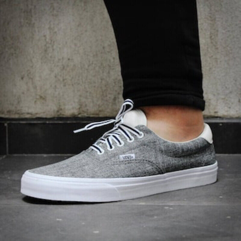 Vans Shoes Era 59 Varsity Frost Gray Blanc De Blanc Us Size Skateboard Sneaker