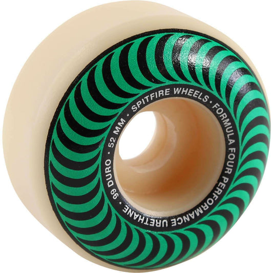 Spitfire Wheels Formula Four Classic Swirl 52mm Green 99d F4