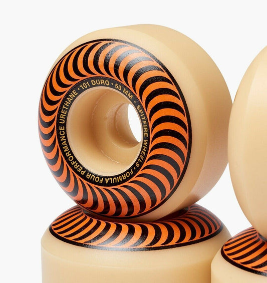 Spitfire Wheels Formula Four Classic Swirl 53mm Orange 101d F4