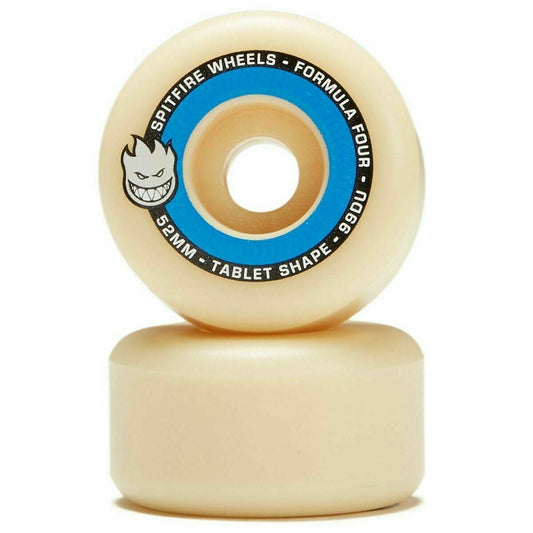 Spitfire Skateboard Wheels F4 Tablets 54mm 99D + Bones Reds Bearings