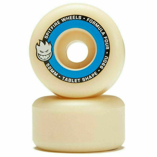 Spitfire Skateboard Wheels F4 Tablets 52mm 99D + Bones Reds Bearings