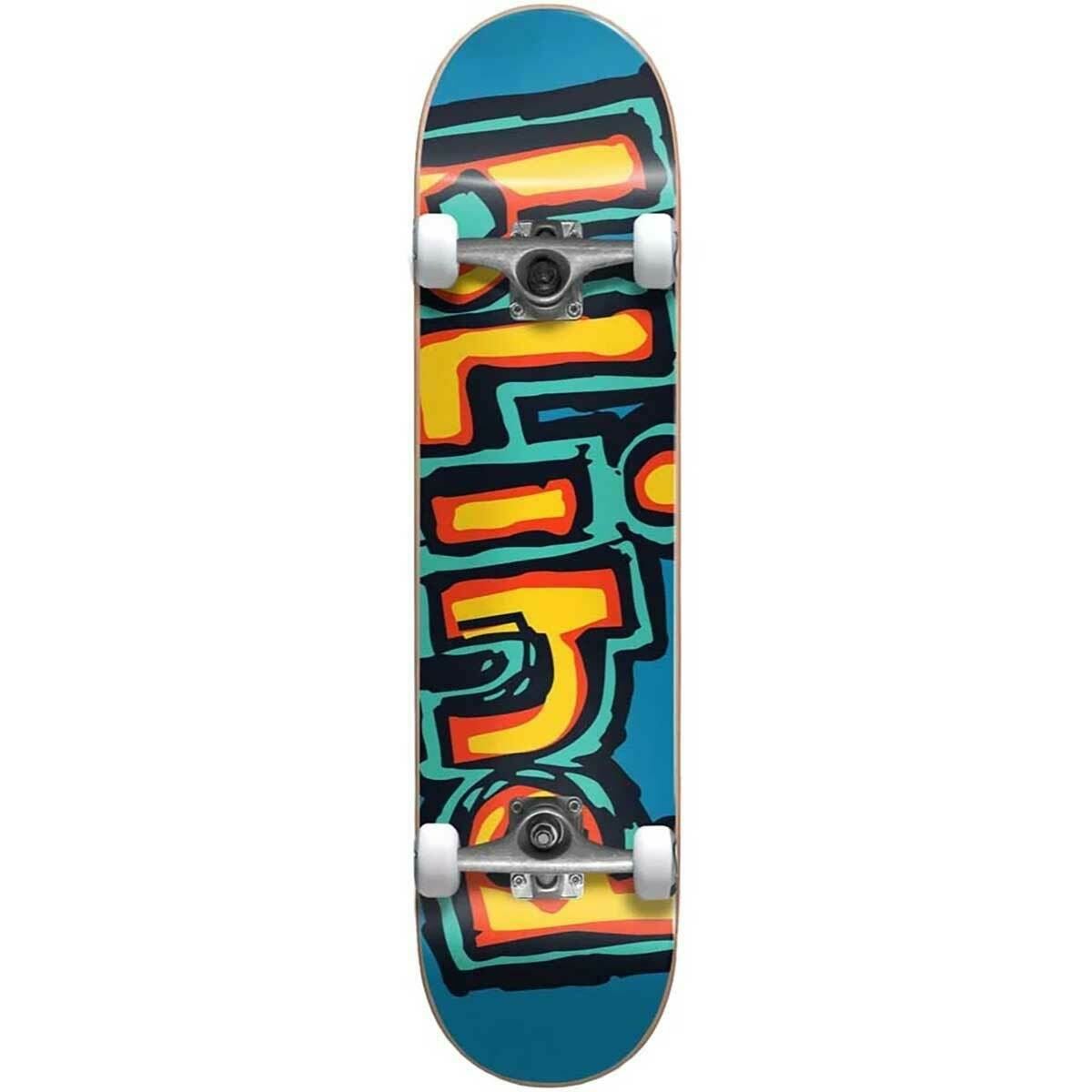 Blind Skateboard Complete Matte OG Logo FP Bright Red Teal 7.75"