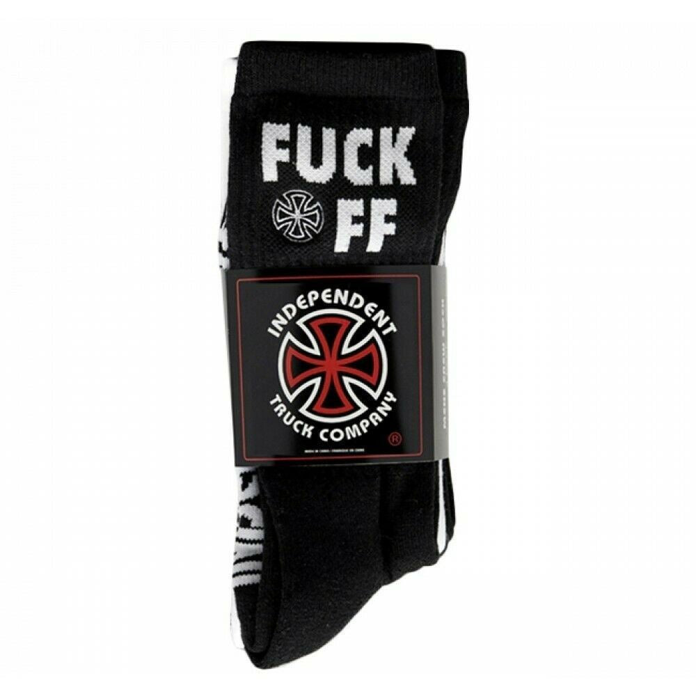 Indy Socks 4 Pack Fuk Off Crew Size 6-10 Mens Independent Skateboard Sox