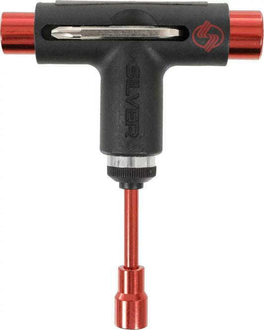 Silver Trucks Skate Tool Slayer Red Premium Ratchet Complete Skateboard T-Tool