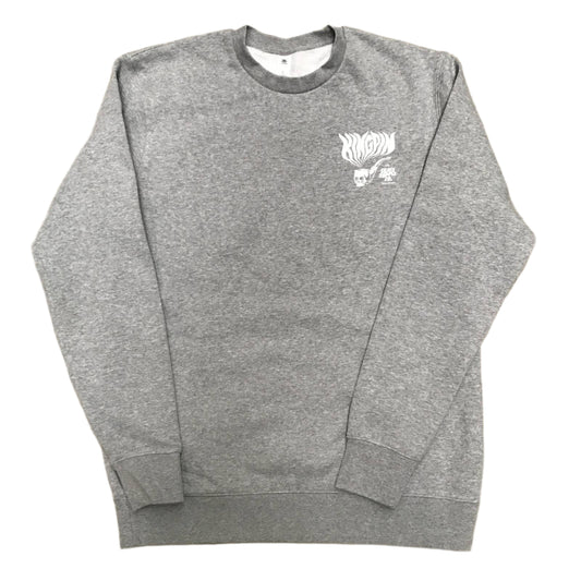 Kingpin Skate Supply Crew Hazy Deeds Heather Grey Skateboard Sweater Pullover