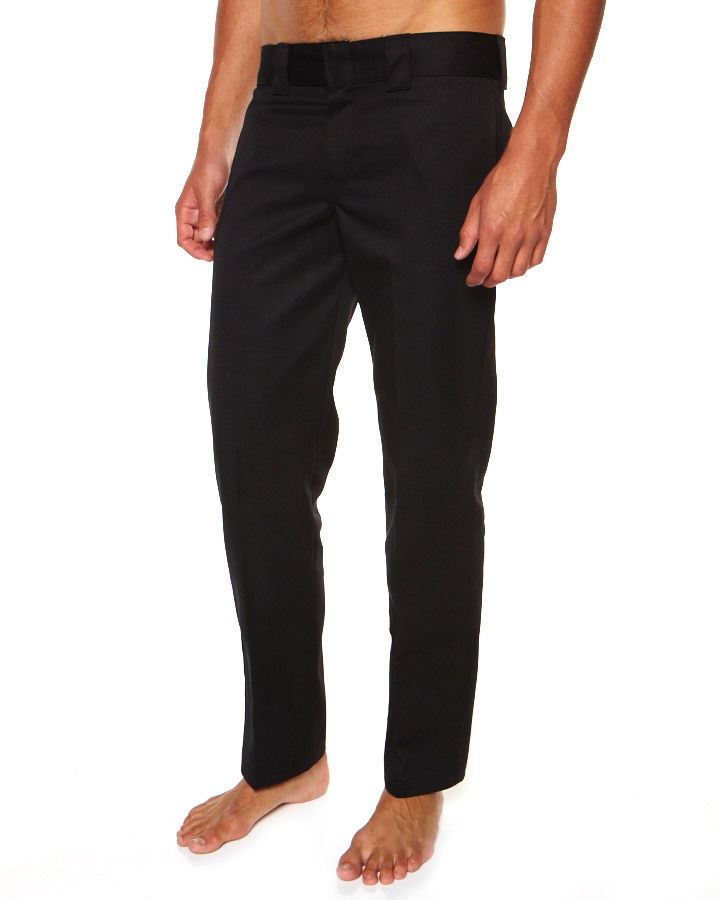 Dickies Slim Straight Fit Work Pants 873 BLACK Skateboard Bmx Jeans