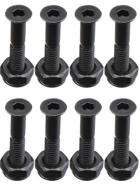 Dynamite Forever Bolts Blackouts 1" Inch Skateboard Hardware New