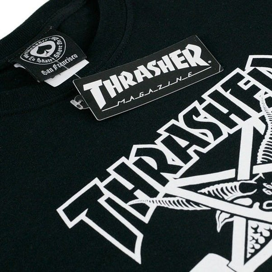 Thrasher Tee Skate Goat Black Skateboard Magazine T-Shirt