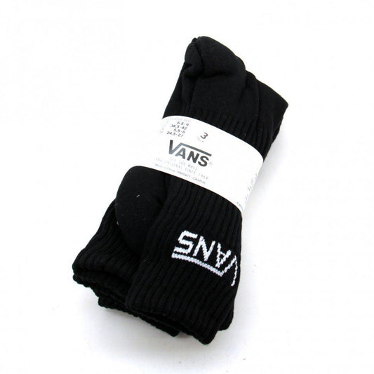 Vans Socks 3 Pack Crew Black SIZE 6-9 Skateboard Bmx Sox
