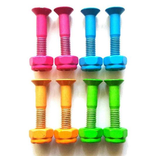 Dynamite Forever Bolts Fruity Loops Tie Dye 1" Inch Skateboard Hardware