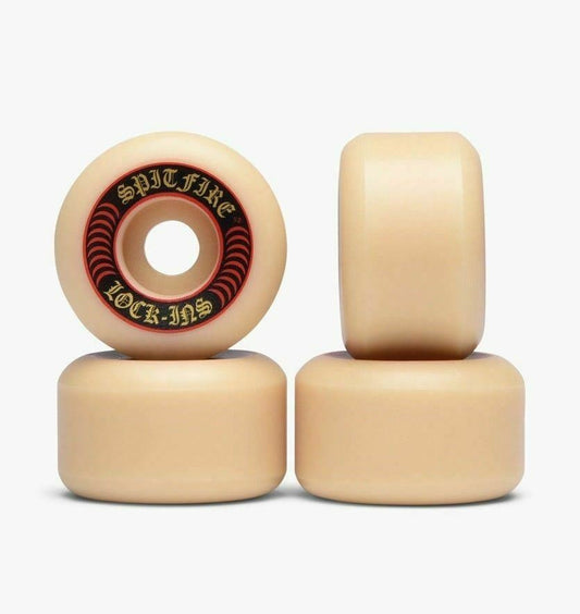 Spitfire Skateboard Wheels F4 Lock-Ins 53mm 101 + Bones Reds Bearings