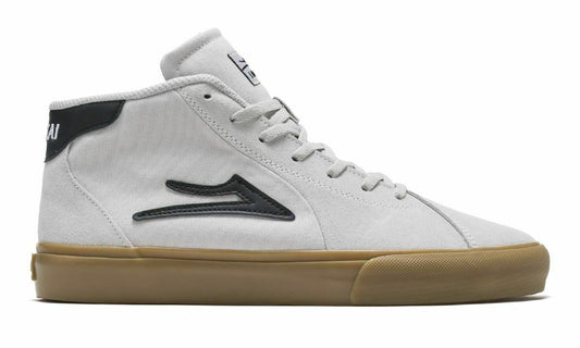 Lakai Shoes Flaco II Mid White/Gum Suede USA SIZE Skateboard Sneakers