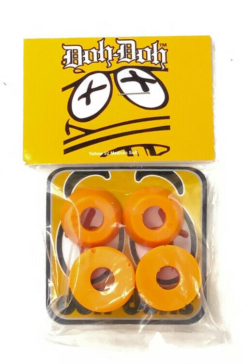 Doh Doh Bushings Medium-Soft 92A Yellow Cushions Skateboard Trucks Rubbers
